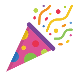 彩色生日帽图案插图