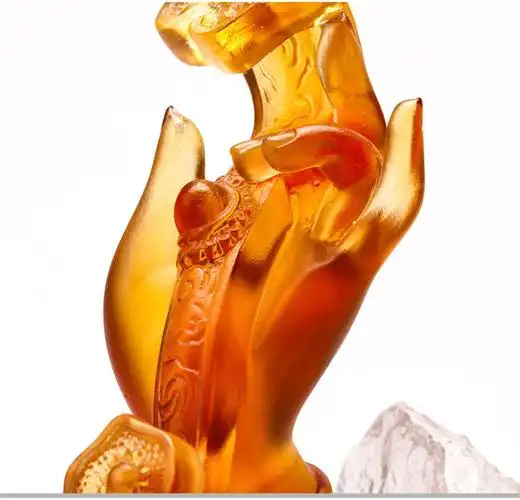 办公室摆件 总经理 送长辈领导客户生日礼物琉璃佛手如意摆件艺术品