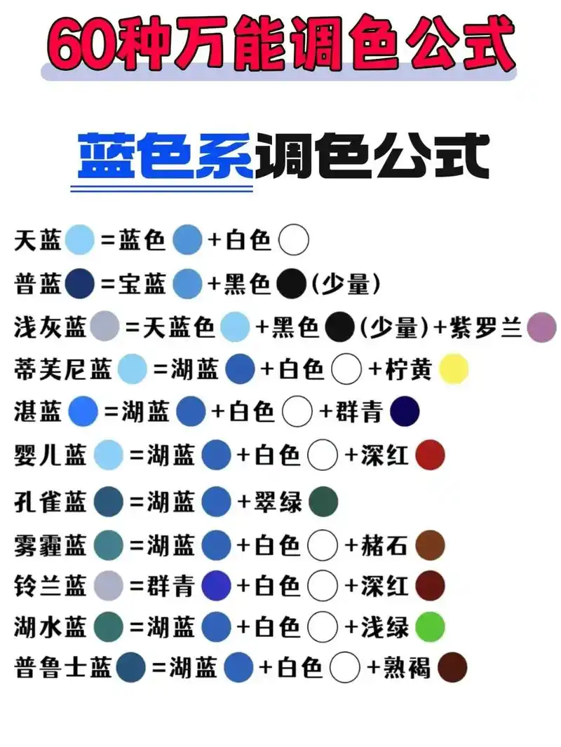 黏土调色| 60种万能配色公式很难找全的!|||基础配色原理 - 抖音