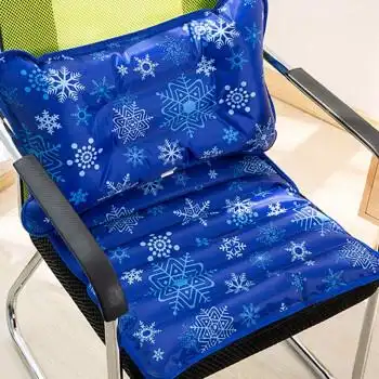 午睡冰凉枕学生宿舍汽车沙发水袋冰坐垫大号组合套餐深蓝雪花见主图