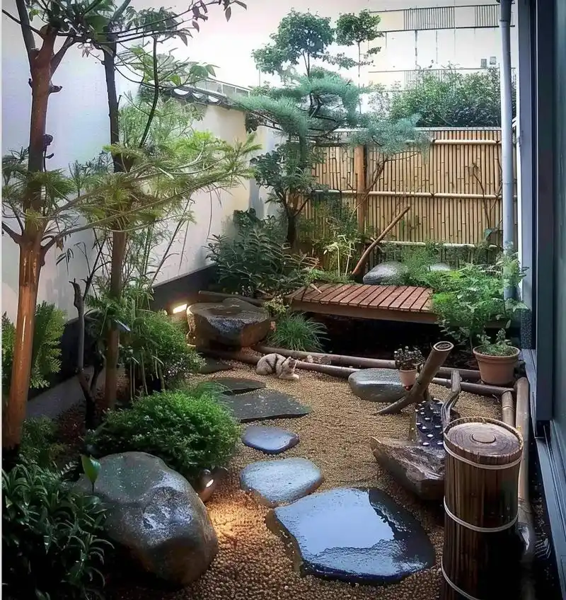 🌺日式雅致,一楼庭院的静谧之美🍵