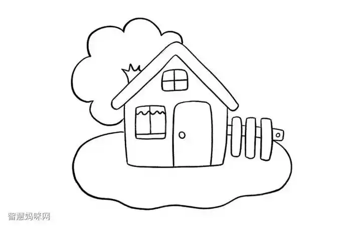 【简笔画】简单漂亮小房屋简笔画画法 - 元艺考