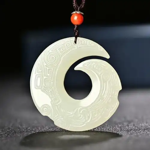 和田玉时来运转吊坠仿古玉石挂件扭转乾坤玉坠玉器玉佩男女款项链