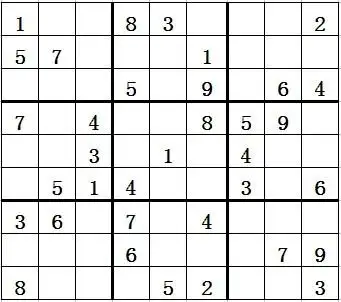 请你在下面的九宫格内填上1-9不同的数字,使每行每列及每宫内的数字都