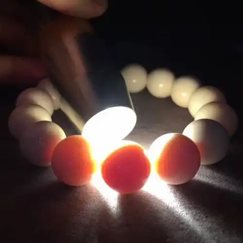 文玩珠宝收藏送礼品 猛犸象牙打灯图