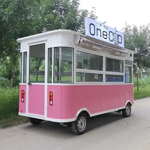 移动冷饮奶茶小吃车 移动美食车 摆摊小吃车