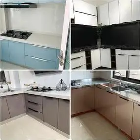 新橱柜晶订做铝合金定化玻u璃门钢门板钢制带房灶台门厨框金刚.