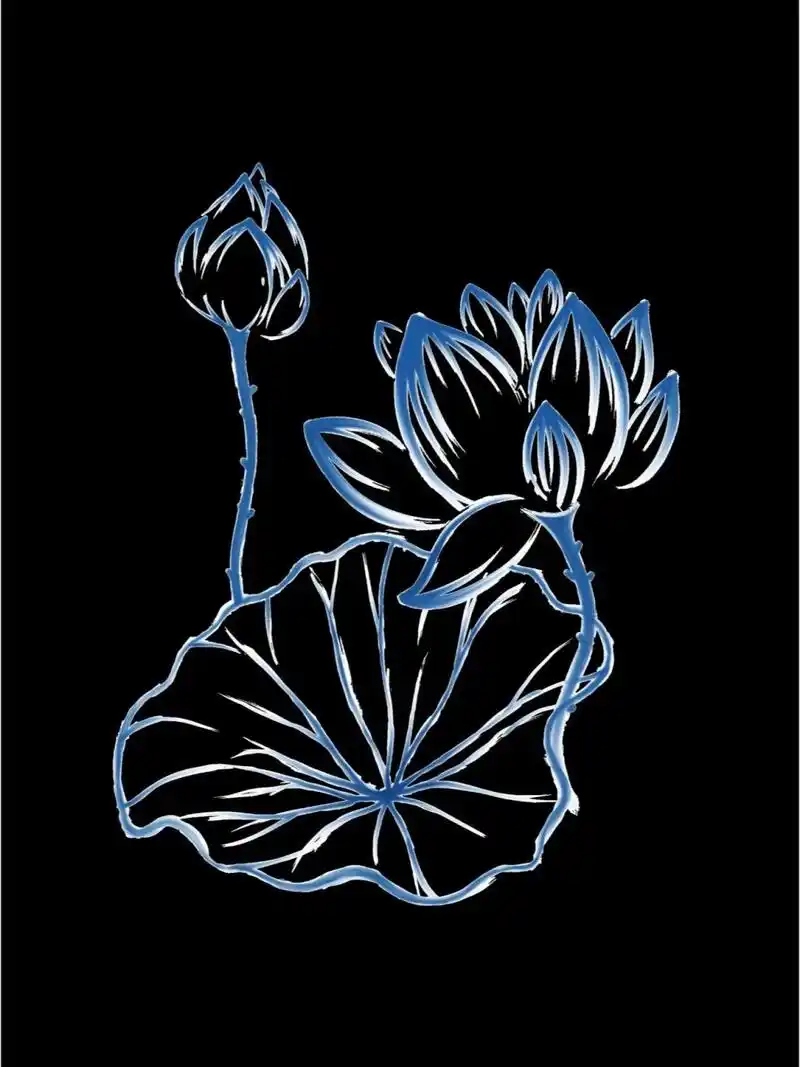 241  素材|金色荷花纹样 底图 png97 今天分享几组荷花纹样 底图