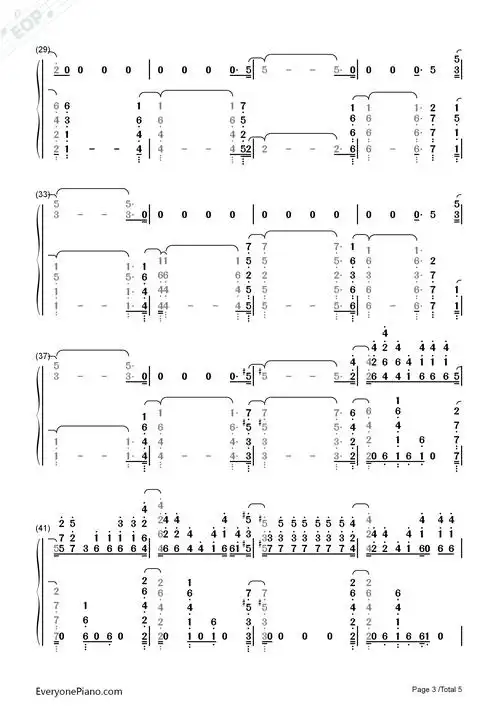 him-sam smith双手简谱预览3