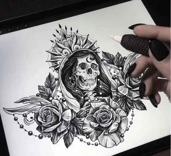 九素刺青纹身手稿第11期一组欧美大小臂手稿