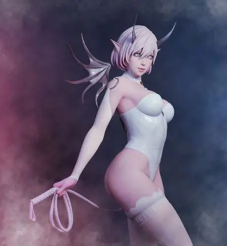 二次元女性手办塑像《红色妖姬》—michael mao