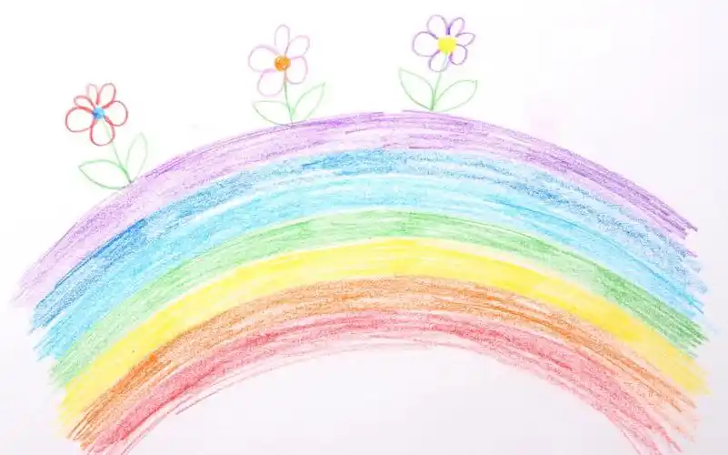 儿童画的彩虹,儿童画的彩虹