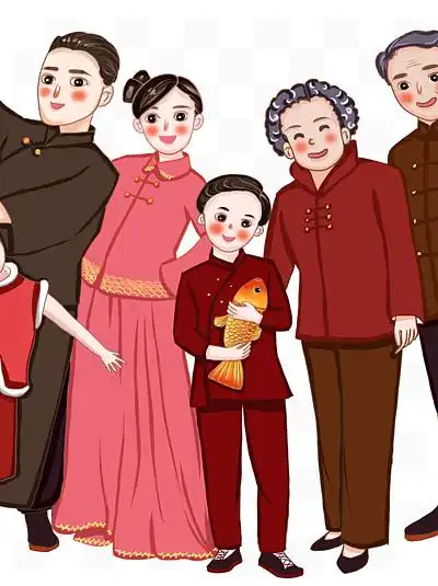 简笔画一家五口免费下载_简笔画一家五口-千图网