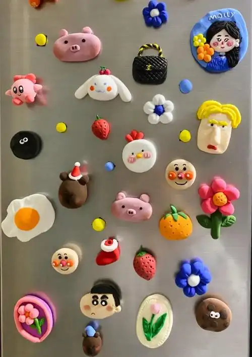 超轻粘土手工 治愈系冰箱贴 - 抖音