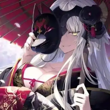 古风动漫女头狐狸面具动漫头像图片