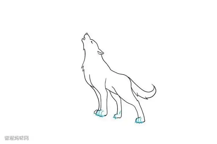 怎么画小狼简笔画黑体字2019春节贺卡简笔画狼的简笔画画法图片如何画