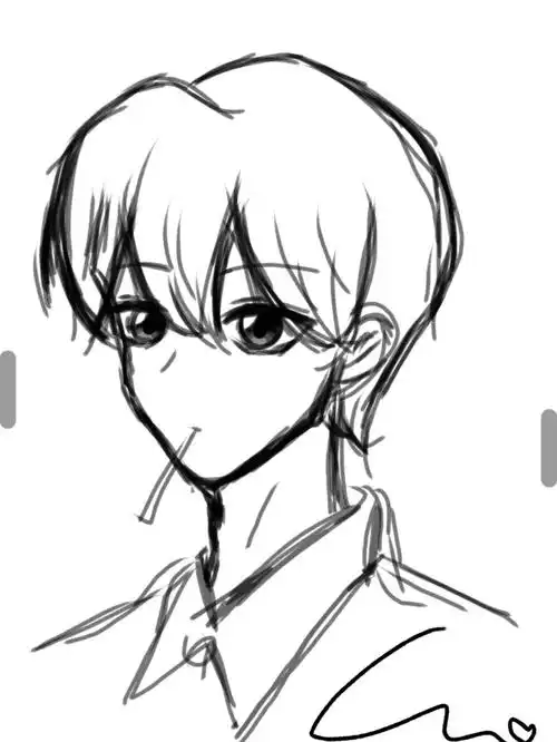 全程用手指,画完又觉得不像了,随便猜猜吧 ～#画画  #小说  #原耽