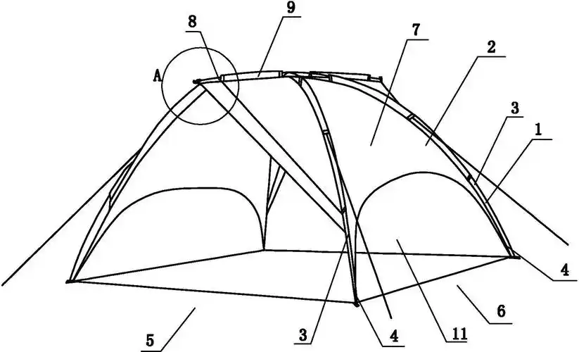 一种敞开式户外帐篷