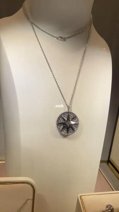 dior满钻八芒星项链