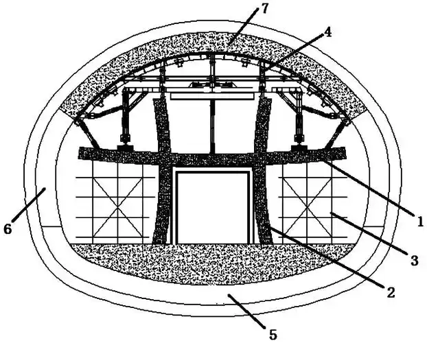 一种大跨度浅埋暗挖隧道二衬三步施工方法,在某一施工段内采用先仰拱