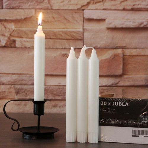 宜家正品枝形杆蜡细蜡烛白色直径2.3cm长19cm 多种烛台适用单支价