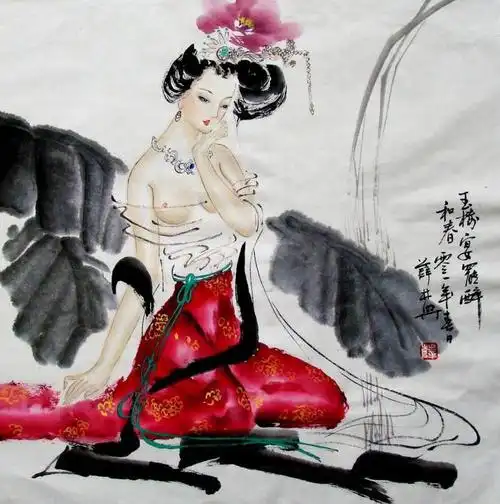 【转载】著名画家 薛林兴 中国画系列之 第六辑〔百媚图