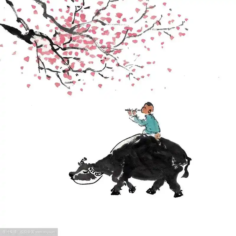 牧童骑牛图