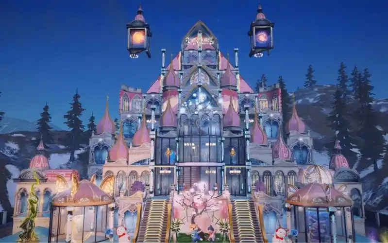 明日之后原创双人城堡建筑|花落夏海内饰_网络游戏热门视频