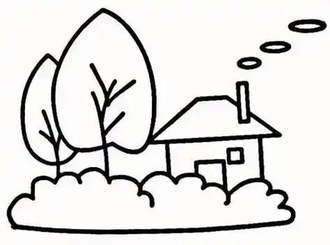 风景简笔画 风景简笔画图片大全带颜色