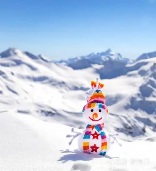 在山的快乐雪人