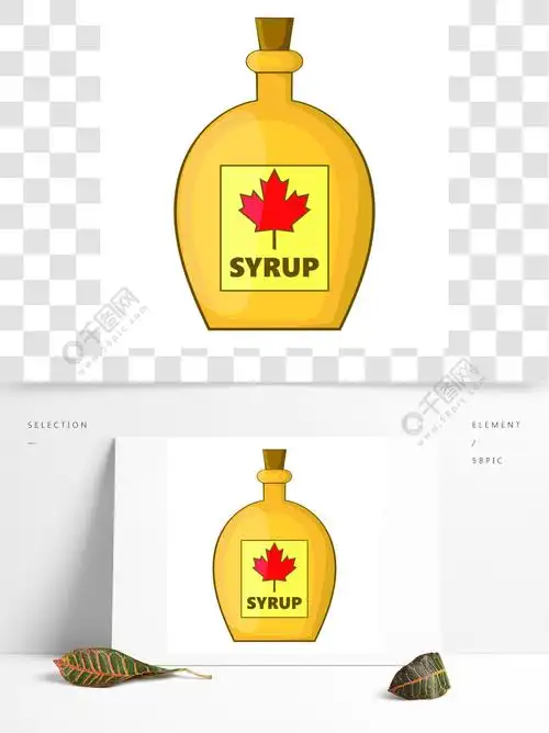 浆图标瓶的动画片例证枫蜜浆网的传染媒介象瓶的枫糖浆图标,卡通风格