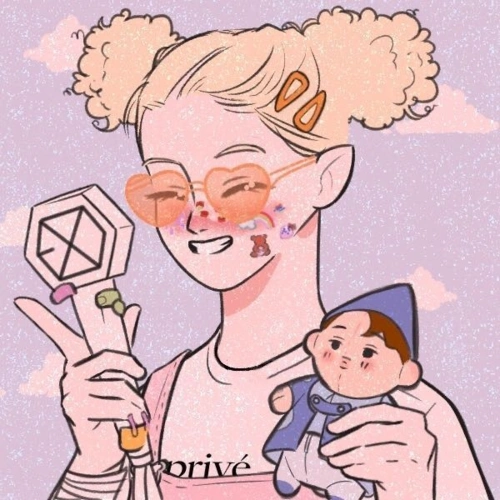 为exo打call的追星女孩头像