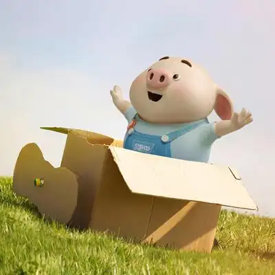 可爱卡通小猪头像图片清新粉色猪猪可爱图片