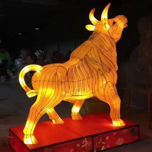 山东辰创 牛年花灯彩灯制作厂 新年元宵花灯定制 花灯制作源头工厂