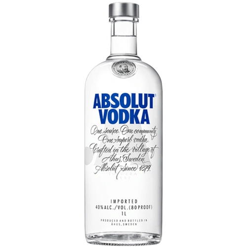 瑞典进口absolut绝对伏特加经典原味1000ml 洋酒鸡尾酒烈酒 包邮