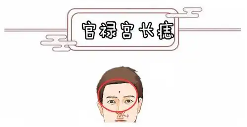 官禄宫长痣官禄宫位于额头正中间的位置,主要是代表的一个人的官运