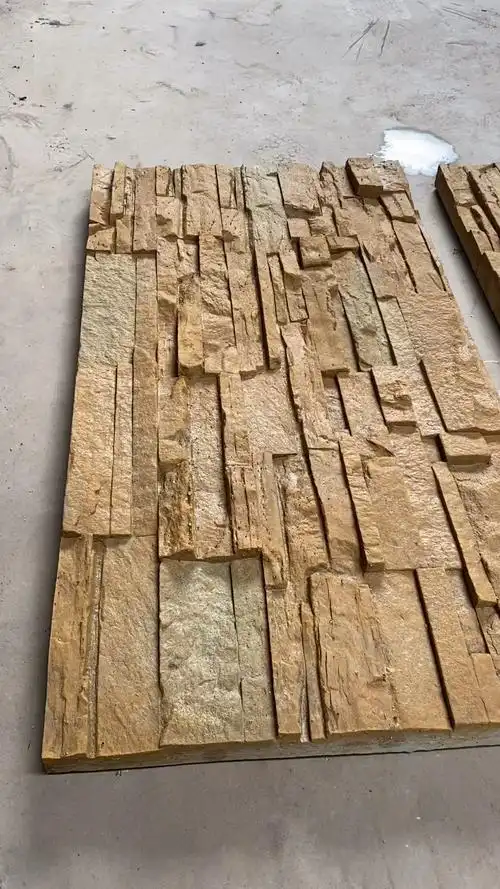 人造文化石#满城尽是黄金甲,别墅外墙装饰人造文化石