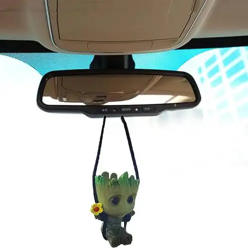 汽车挂件荡秋格鲁特树人摇摆挂件车载后视镜挂饰吊坠吊饰车内饰品