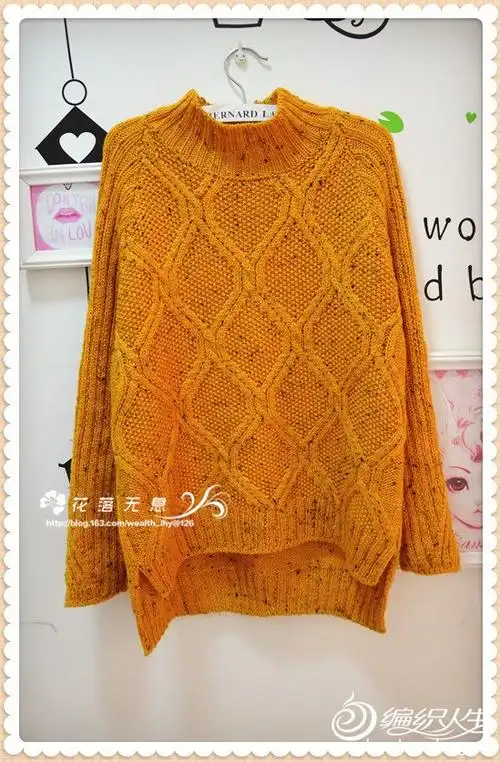 向暖 成人小码款女士棒针复古绞花毛衣-编织教程-编织人生