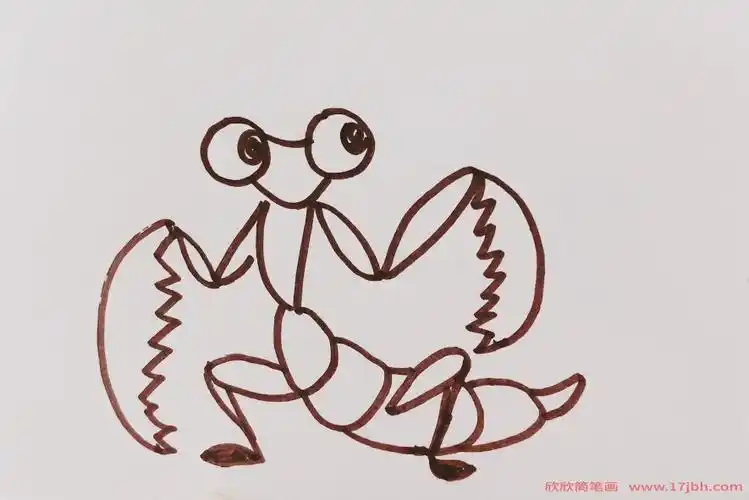 螳螂 简笔画