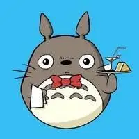 蓝底可爱龙猫qq头像