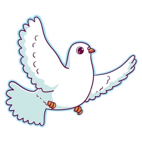 展翅飞鸽矢量图-卡通展翅飞鸽矢量图素材下载_懒人图库