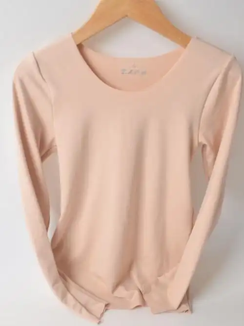 儿童舞蹈打底衫春秋女童肉色隐形德绒无痕内衣演出肤色跳舞打底衣