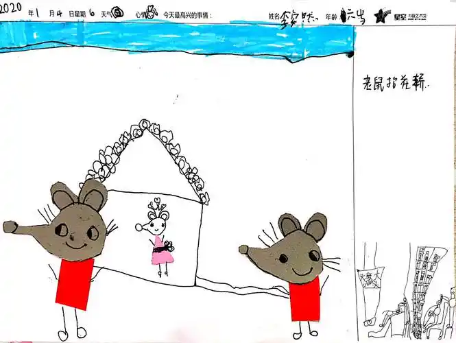 【幼儿园阶段】原创绘画老鼠嫁女