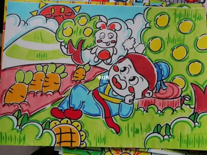 主题画守株待兔