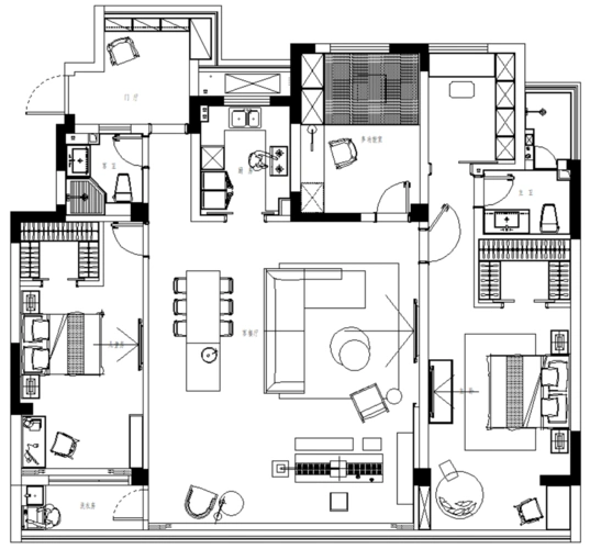大港路劲城150平现代简约风格装修效果