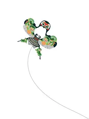 彩色手绘中国风卡通风筝春分春天春季元素png素材