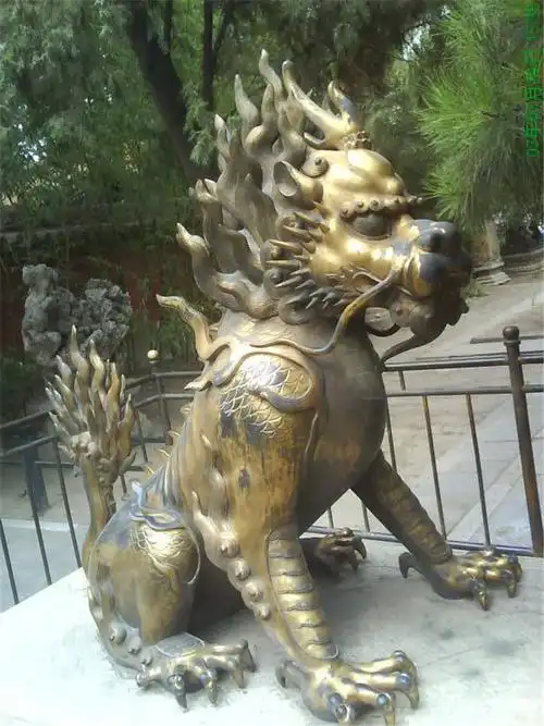 文禄铜雕故宫麒麟颐和园麒麟铜麒麟图片