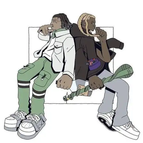 壁纸travisscottkidcudi等rapper的创意插画