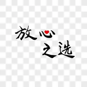 个性之选放心之选毛笔字素材